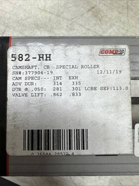 582-hh Comp Cams Bbc 4/7 Swap Roller Cam 281/301 .050 493/476 Lobe Lift 113 2 Lsa