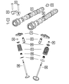 05184377ah Genuine Mopar Exhaust Camshaft Left Side 05184377ah Genuine Mopar Exhaust Camshaft Left Side