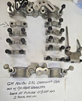 12666597 Gm #12666597 Malibu 2.5l Set Of Camshaft Caps - Used