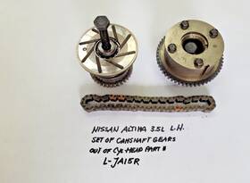 L-ja15r Gm Nissan Altima 3.5l Set Of Camshaft Gears With Chain - Used L-ja15r Gm Nissan Altima 3.5l Set Of Camshaft Gears With Chain - Used