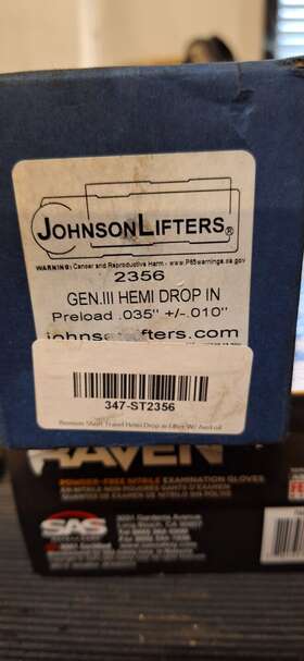 St2356 Johnson Lifters For Hemi Drop In Short Travel