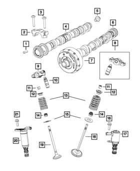 05047913ad Mopar Genuine Intake Camshaft Right Side