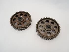 13024-0b700 Nissan 96-04 Vg33 Oem Cam Gears With Hardware Pair L/r Xterra Frontier Etc