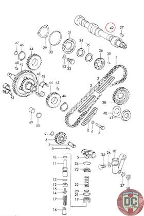 90110511005 Porsche 9011051100r 1965-1973 911 Camshaft 88022