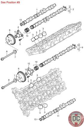 94810501357 Porsche 2003-2006 Cayenne Turbo Intake Camshaft Cyl 5-8