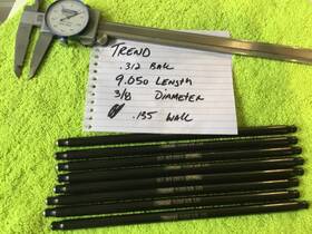 T90511353 Trend Performance Products T9051353 Chromoly Pushrod - 3/8 .135 With .210 Radius 9.050 Long Set Of 8