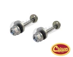 Crown 6504238K Front Lower Control Arm Cam Bolt Set For 07-18 Jeep Wrangler Jk. Fixed Price $66.90.