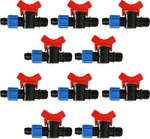 10PCS 16MM Drip Irrigation Lock Valve With 1/2" Male Thread, Shut-off Connect.... Fixed Price $17.37.
