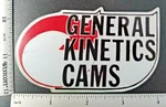 General Kinetics Cams Vinyl Decal Sticker 4363. Fixed Price $6.19.