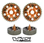 Orange Vms Racing Adjustable Cam Gears + Spiked Bolts Honda Acura B16 B18C. Fixed Price $124.95.