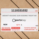 Genuine 2006-2012 Toyota RAV4 Camshaft Housing Sub-assy Right Hand 1110331032. Fixed Price $126.00.