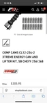 Comp Cams Xtreme Energy 4X4 And Lifter Kit CL12-231-2. Fixed Price $280.00.