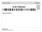 Genuine Bmw Inlet Camshaft 11-31-7-919-241 New. Fixed Price $591.78.