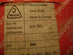 Bmw M30 B32 E28 E12 E23 E24 Engine Camshaft 11311271383 J-weco Germany 78-84. Fixed Price $219.99.
