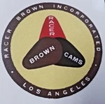 Brown Racer Cams Vinyl Decal Sticker Ford Chrysler Chevy 4011. Fixed Price $6.19.