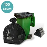 Black Lldpe Star Seal Can Liner 55-60 Gal 1.25 Mil 38" X 58" 100 Bags. Fixed Price $44.03.