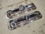 Oem Pontiac V8 Chrome Valve Covers W/ Breather 1960S 70S 389 Gto Firebird Lemans. Fixed Price $200.00.