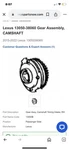 Lexus 13050-38060 Gear Assembly, Camshaft. Fixed Price $650.00.