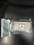 Mercedes W116 107 Chrome Emblem Grille Screen Front Fog Light Lamp Guard. Fixed Price $250.00.