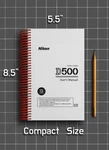Nikon D500 6 In Owners Manual Guide 1/2 Size, 5.5" X 8.5" Small Compact. Fixed Price $104.95.