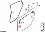 Bmw Genuine Door Shell Seal Rear Left Forward 51767196405. Fixed Price $51.11.