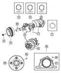 Genuine Mopar Crankshaft Bearing Kit 68102976AB. Fixed Price $27.44.