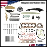 For Audi Vw 2.0 Tsi Jetta Timing Chain Head Gasket Set Intake Exhaust Valves Kit. Fixed Price $92.15.